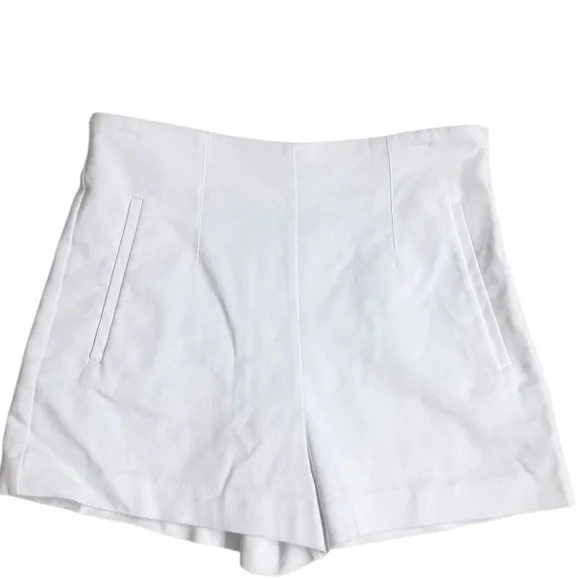 ZARA White High waist 2.5 inch dress shorts size medium 28 - Picture 7 of 11